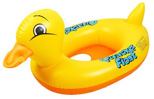 OAOSDH 1 Gelber Enten-Schwimmring, Kreativer Und Niedlicher Schwimmring, Wasserschutz- Und Sicherheitsausrüstung, Wiederverwendbar Aufblasbar Und Entleert
