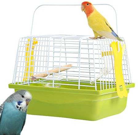 Generisch Vogelkäfig Tragbar Vogelträger Mit Griff Transportbox Für Vögel 23x17x17cm Klein Reisekäfig Outdoor Transportkäfig Für Vögel Kanarienvögel Wellensittiche Und Nymphensittiche