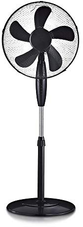 Brightium Standventilator – 55 W Ventilator mit 410 mm rundem Boden, 4 Tasten und 5 Flügeln mit 40,6 cm (16 Zoll) für frische und effiziente Luft