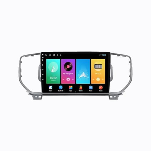 9 Android 15 Pantalla Táctil Radio 2 DIN Coche Pantalla para KIA Sportage 2016 2017 2018 con Enlace Espejo/GPS/FM/BT/Ventilador de refrigeración/Reproductor Multimedia(8+256G)