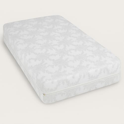 Corredocasa Coprimaterasso Damasco con Cerniera in Puro Cotone – Antiacaro, Traspirante, Lavabile – Protezione Totale Letto Singolo, Piazza e Mezza, Matrimoniale (Matrimoniale 175x200+25)