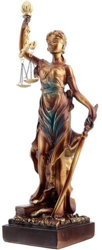 Lovin Product 38cm Lady Justice Statue, Griechische Göttin | Schreibtischgeschenk für Anwälte & Richter, Justitia-Figur aus Harz mit Waage & Schwert, Regal-Deko für Zuhause
