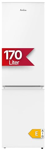 Amica Kühl‑Gefrier‑Kombination freistehend 151,8 x 44,4 x 53,6 cm 170 l Gefrierfach unten LED‑Innenbeleuchtung AKG 3850 W – Kühl Gefrierkombination Weiß
