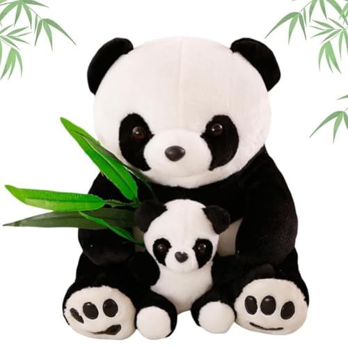 QuidToyzian Panda Kuscheltier Mini Plüsch PP Baumwolle Mutter und Baby Plüschtier Kindergeschenke als Jungen oder Mädchen Geschenk Niedliche Plüschtiere 25 cm
