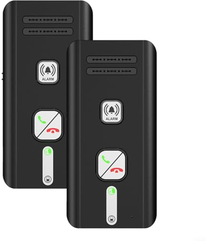 SMZhomeone Kabellose Gegensprechanlage mit voller Duplex-Kommunikation und automatischer Antwort, 1000 mAh Akku mit großer Reichweite, Zwei-Wege-Klingelton für Zuhause, Altenpflege, ABS, Weiß