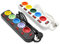 FISHTEC - Multiprise Couleur - Interrupteur pour Chaque Sortie + 5 Stickers - Economie d'energie - 220-240 V, 50Hz - Ampérage: 16A Maxi - Longueur câble 150cm - Normes NF (Noir et Blanc)