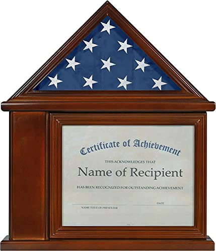 Flag Display Case Certificate & Document Holder Frame 3' X 5' Flag only.