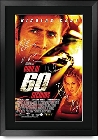 HWC Trading Gone in 60 Seconds Geschenke Geducktes Signiertes Autogramm Foto für Fans von Film Memorabilien - A3 Gerahmt