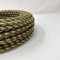 Cavo Elettrico Tondo/Rotondo Rivestito in Tessuto. Colore Verde Militare/Juta. Sezione 2x0.75 (5 Metri)