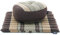 Leewadee Meditationsset Yogaset aus Meditationskissen Zafu und Kleiner rollbarer Sitzmatte Zabuton Ökologisches Naturprodukt, Kapok, Braun