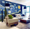 Fototapete 3D Effekt Van Gogh Sternenhimmel 3D Fototapeten Wandbild Motivtapeten Vlies-Tapeten Wandtapete Tapete Wohnzimmer Schlafzimmer Wallpaper Wandbild 150X100Cm