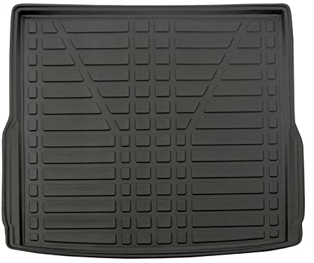 | Bandeja para Maletero Compatible con Passat B8 Combi a Partir de 2014, con Borde Alto, Alfombrilla Protectora para Maletero, estriada, Enrollable, Resistente a líquidos