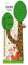 PrintPlanet® - Holz-Messlatte mit Namen gestalten - Messlatte für Kinder personaliseren - Motiv: Baum