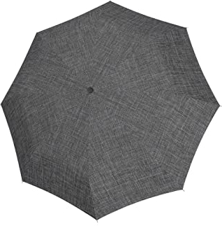 reisenthel Umbrella Pocket duomatic in Twist Silber – Kompakter Taschenschirm aus recycelten PET-Flaschen – Mit großer Drucktaste und ergonomisches Griffdesign