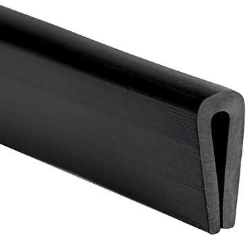 Tintvent Gummi-Kantenschutzprofil, schwarz, U-Kanal, PVC-Kunststoff, scharfer Metallkantenschutz, passend für 2,3 mm, Länge 8 m