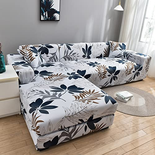 uyeoco Sofabezug L Form Rechts/Links Sofa Überzug Ecksofa Sofaüberwurf Stretch Sofahusse Couchbezug für 3/2/4 Sitzer Couch (Color : F, Size : 145-185cm)