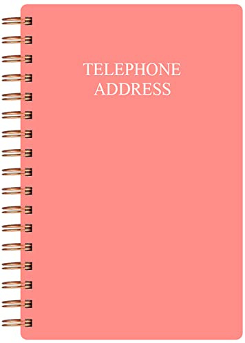 Telefon-Adress- und Geburtstagsbuch mit Registerkarten, Adressbuch für Kontakte, mit Telefonnummern, Adressen, Geburtstag & Passwort. Alphabetischer A-Z Organizer, Rose, 8,9 x 13,3 cm