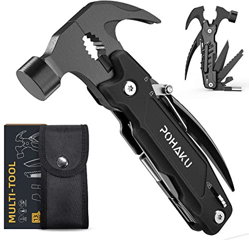 Pohaku pohaku Outil multifonction 14 en 1 avec autocollants de bricolage, verrouillage de sécurité, ensemble d'embouts de tournevis et gaine en nylon durable, outil multifonction pour l'extérieur,