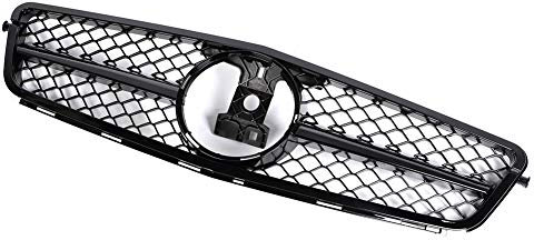 Rejilla de Parachoques Delantero, Rejilla de Parachoques Delantero Negra para Coche para AMG Compatible con Clase C W204 08-14