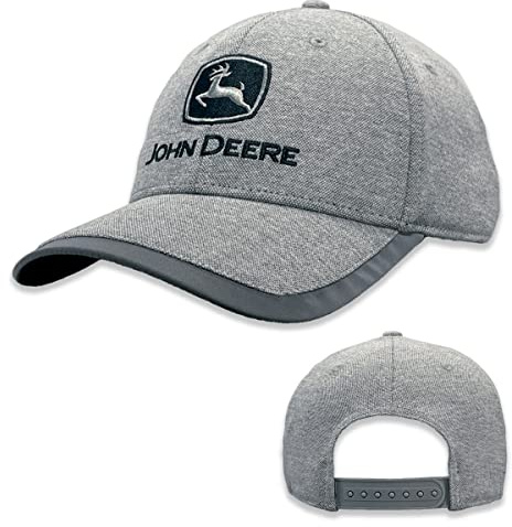 John Deere Mens Diamond Weave Poly Spandex Reflective Visor Hat Baseball Cap