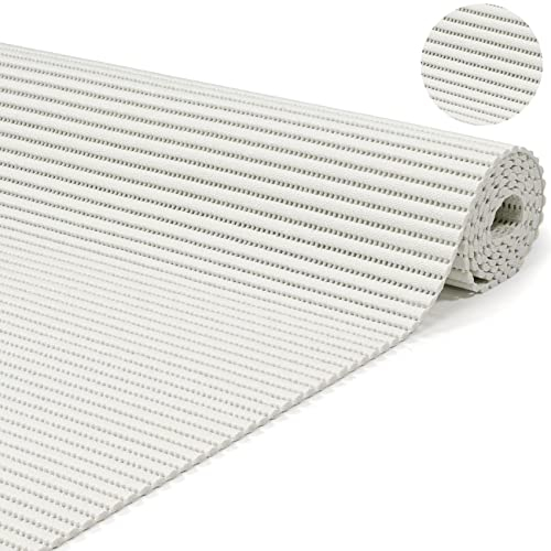 ANRO Tapis de bain antidérapant en mousse souple Blanc uni 120 x 65 cm