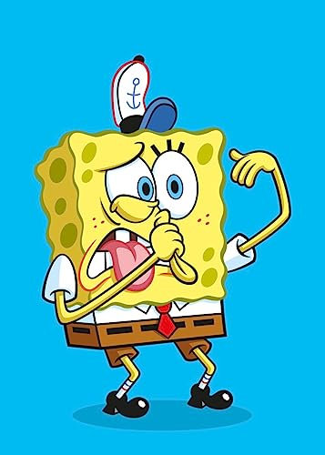 Displate - Poster aus Metall - Magnet-Montage - SpongeBob SquarePants - SpongeBob - Something Smells - Größe M - 32x45cm Matt