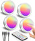 Faretto LED RGB a Batteria Ricaricabile USB, 1600mAh Luce Vetrina Senza Fili Lampada LED Sottopensile Cucina con Telecomando e Adesiva Magnetico Luci LED Armadio Colorate Illuminazione Notturne Touch