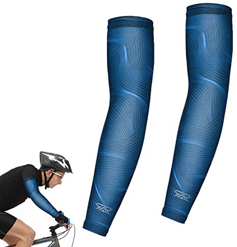 Yusheng Manguitos con protección solar UV | Mangas de compresión refrescantes para fútbol, protección solar para fútbol, ciclismo y golf para hombres, mujeres y niños