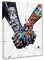 Banksy Street Art Graffiti tenant la main Photos de couple Peinture romantique pour salon Cadeau 1 toile Décoration murale nordique encadrée prête à accrocher Poster et impressions (30,5 x 40,6 cm)