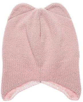 KNITAS Berretto per Bambini a Maglia monostrato in Lana Merino e Cashmere, Super Morbido e Caldo, per Ragazzi e Ragazze, 1-3 Anni, Berretto Invernale per Bambini, Colore Rosa, Taglia 44-48cm