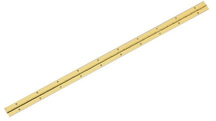 OneStopDIY 3 X EB Brass Plated Steel Piano Hinge, 600mm x 25mm (24 inches x 1 inch)