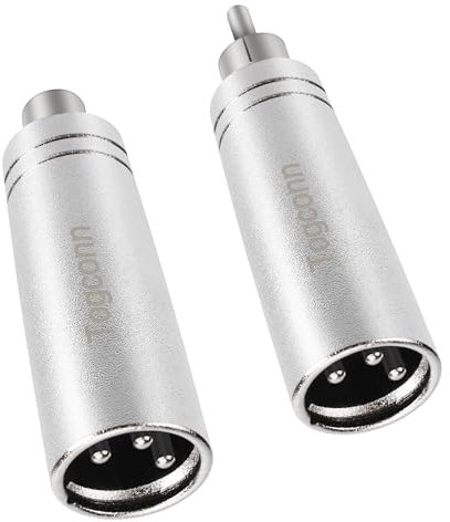 Togconn RCA to XLR Adapter 2 Pack - Male and Female Connectors