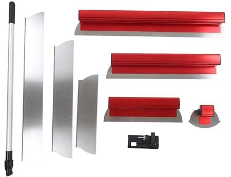 Juego de Cuchillas para Desnatar Herramientas para Paneles de Yeso, Cuchillo de Caja de Poste Largo de Aluminio para Masilla de Pared, Raspador de Cuchilla de Acero Inoxidable
