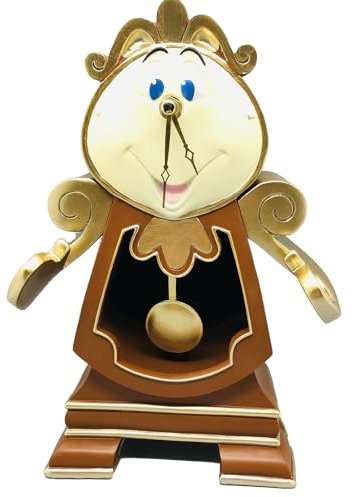 OSKDFUMJ Kerzenhalter Die Schöne und das Biest Kerzenhalter, Ornament, Dekoration, Retro-Kollektion, Kunstharz, Ornament, Cogsworth – Geburtstagsgeschenk (große Uhr)