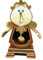 OSKDFUMJ Portacandele La Bella e la Bestia Portacandele Ornamento Sveglia Ornamento Decorazione Retrò Collezione Resina Ornamento Cogsworth - Regalo di compleanno (Grande Orologio)