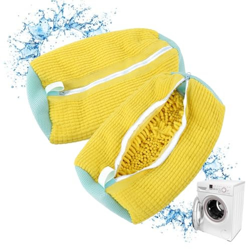 STFYUG Bolsa para Lavar Zapatillas en Lavadora con Protección para Zapatos (2 Amarillo)