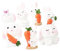 Alasum 7st Cartoon-kaninchen-ornamente Zahlenspielzeug Osterhasen-dekorationen Mini-spielzeug Miniatur Mikrospielzeug Hasenfigur Kuchen Verzieren Kaninchenschmuck Hasenornament Harz