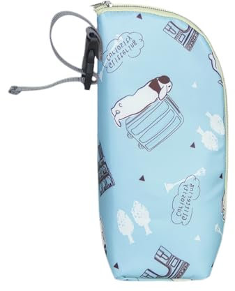 LEBKFT 1 Stück Baby Flaschenwärmer Tasche Isolierte Babyflaschentasche Tragbare Muttermilch Lagerung Tote Thermosflasche Muttermilch Kühltaschefür Aufbewahrungstasche für Babyflaschen (Blau)