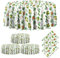 3 Pack Hawaiian Luau Tischdecken für Party-Dekorationen, Palm Leaf Tabelle deckt Runde Aloha Tropical Leaf Tischdecke für Sommer Strand Kinder Geburtstag Cocktail Party Supplies, 84 Zoll