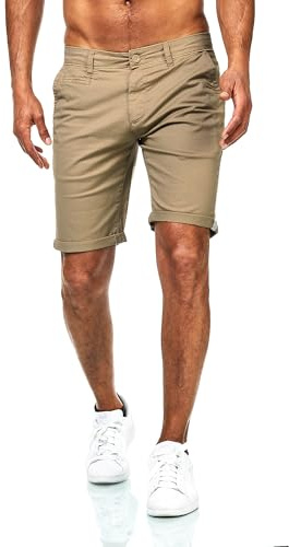 D’MARO Herren Chino Shorts Slim Fit – Sommerhose mit Stretch – Bequeme Bermuda aus Baumwolle – Pflegeleicht & Modern 5-Khakibraun XXL