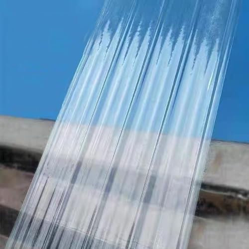 2.3m Optional Double Side UV Protection FRP Corrugated Roofing Sheet Impact Resistant Glassfiber Solid Panel for Daylighting (0.9x0.8m 6 Pcs)