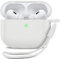 MyGadget Custodia in Silicone per AirPods Pro 2a Generazione [ 2022 ] - [ Compatibile con Qi ] con Braccialetto in Silicone - Custodia Protettiva Morbida - Bianco
