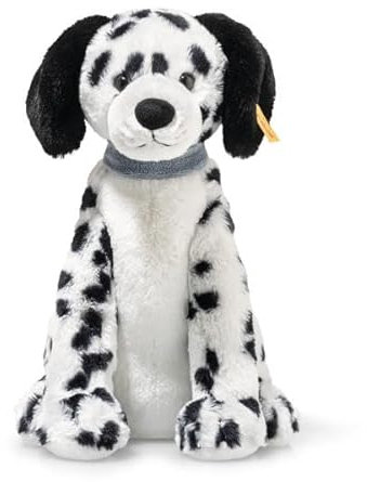 Steiff Oskar Dalmatiner 27cm sitzend, Kuscheltier Plüschtier, Hunde Stofftier im Dalmatiner Design, aus kuschelweichem Plüsch, Schmusetier für Jungen und Mädchen
