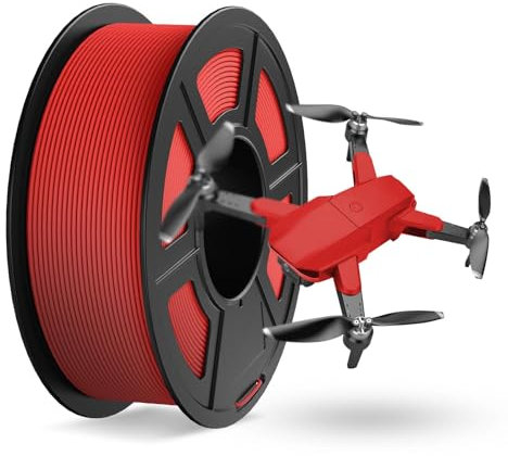 JAYO Rapid Matte PETG Filament 1.75mm, High Speed 50-600mm/s 3D Drucker Filament, Dimensionsgenauigkeit +/- 0.02mm für die meisten FDM 3D Drucker, 1.1kg/Spule(2,43lbs), MatteRot