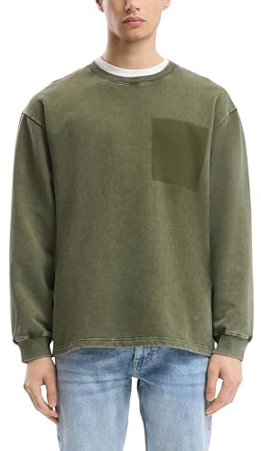 QS Gewaschenes Sweatshirt mit Kontrast-Detail
