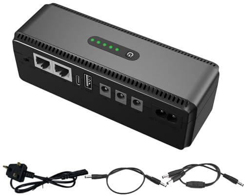 Uninterruptible Powers Supply - 10400mAh UPS Backup Battery, Small UPS Powers | WiFi Camera Battery Backup, Router Powers Supply, Compact UPS Battery For Smart Home Devices, Continuous Powers Support