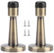 2PCS Brass Door Stopper,Wall Mounted Door Stopper with Rubber Bumper Tip,Antique Brass Door Dtop for Indoor Outdoor Hotel Office Home,Contains Matching Screws