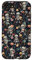 Spooky Skeletons in Dark Wildflowers Halloween Gothic Floral Hülle für iPhone SE (2020) / 7 / 8