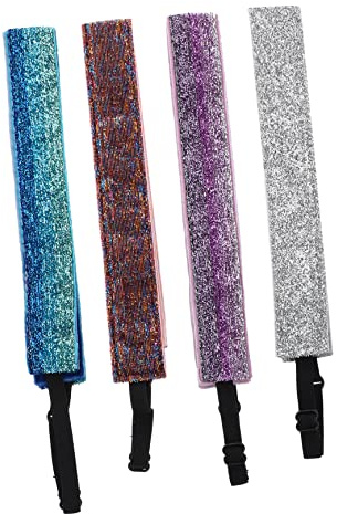 Pailletten Sportstirnband 4 Stück-pack aus Stoff für Sportliche Mädchen