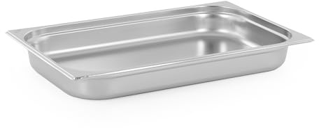 TECHNICA Mjusk Behälter GN 1/1 65 mm aus Edelstahl | Gastro Container stapelbar - Edelstahlwanne Küche - Hitzebeständig -40 °C bis 300 °C - Spülmaschinenfest